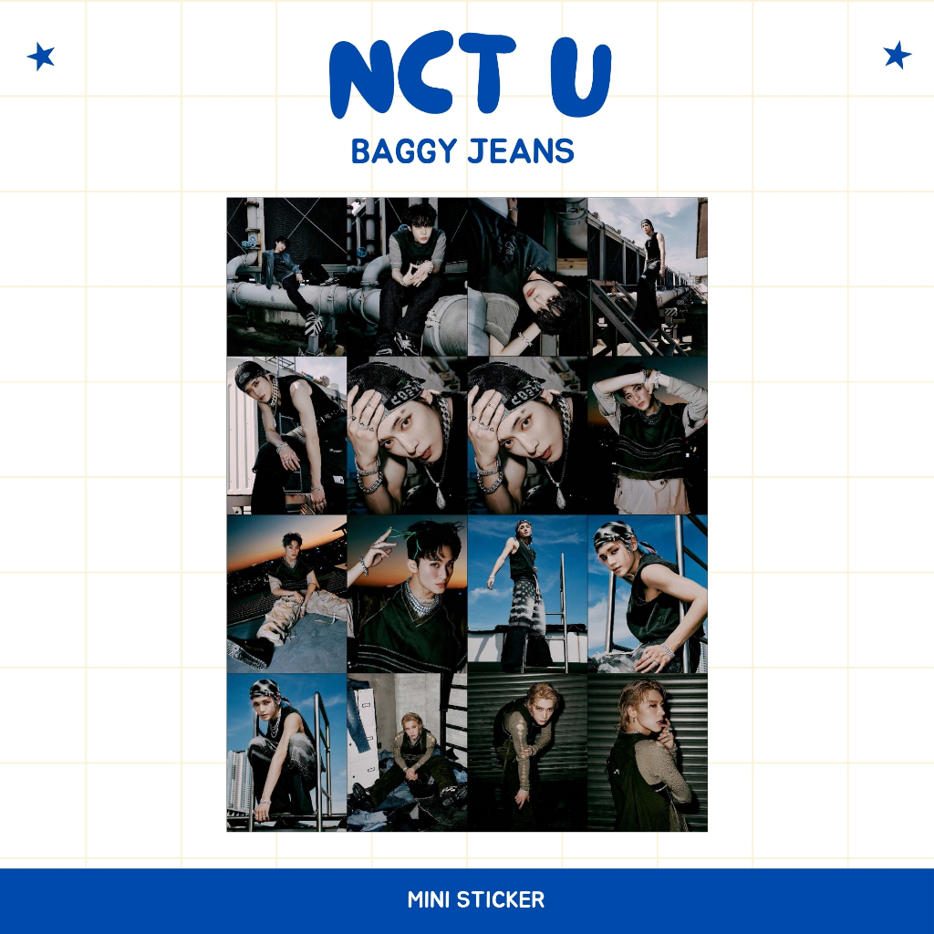 

MINI STIKER NCT U BAGGY JEANS (ISI : 22 PCS) STICKER CHROMO KPOP IDOL KOREA PREMIUM MURAH UNOFFICIAL TAEIL TEN MARK JAEHYUN DOYOUNG TAEYONG READY STOCK !