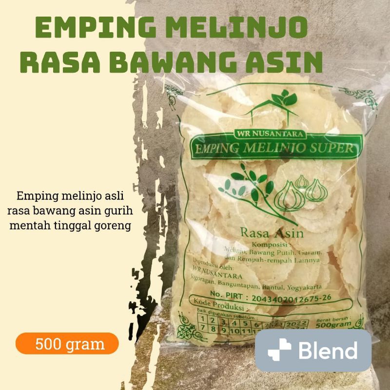 

Emping Melinjo Bumbu Rasa Bawang Asin