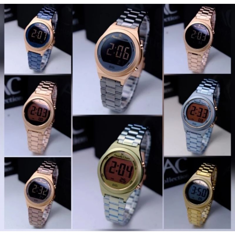 Alexandre Christie AC 9385 Jam Tangan Wanita Digital Stainless Steel