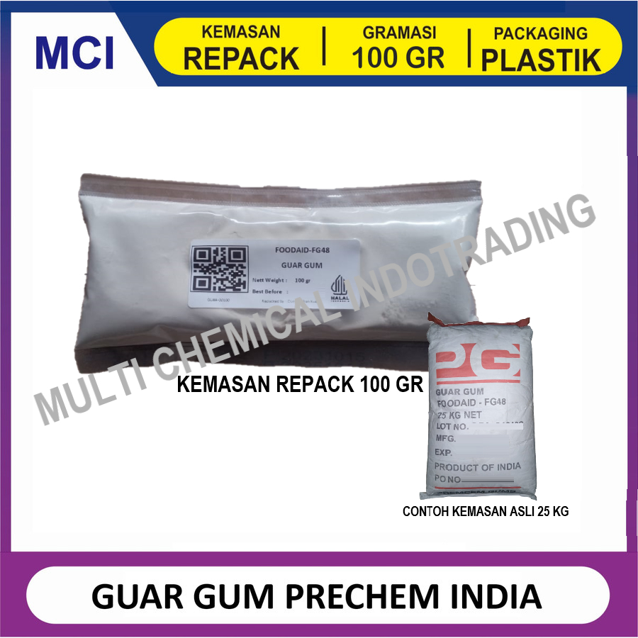 

GUAR GUM PRECHEM INDIA PENGENTAL FOOD GRADE - REPACK 100 GR