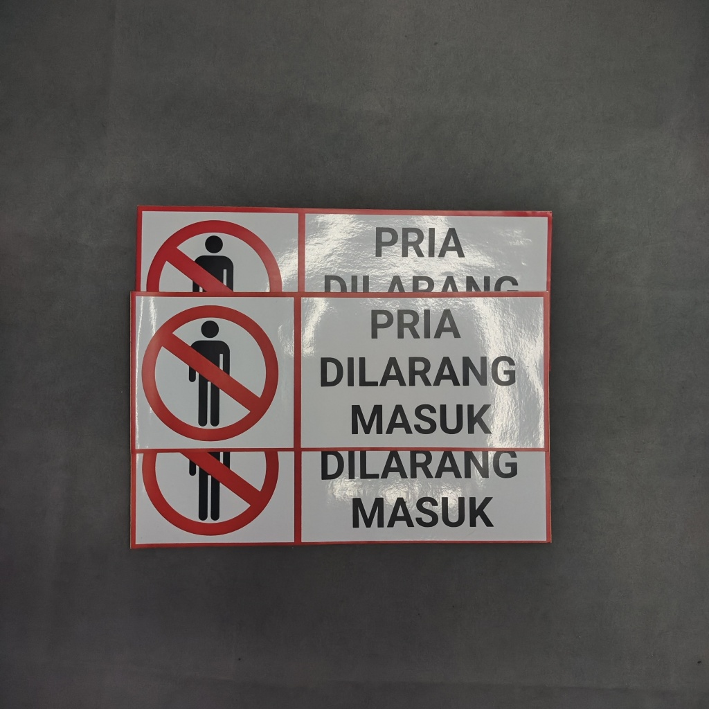 

STIKER TANDA LABEL KOS PRIA DILARANG MASUK