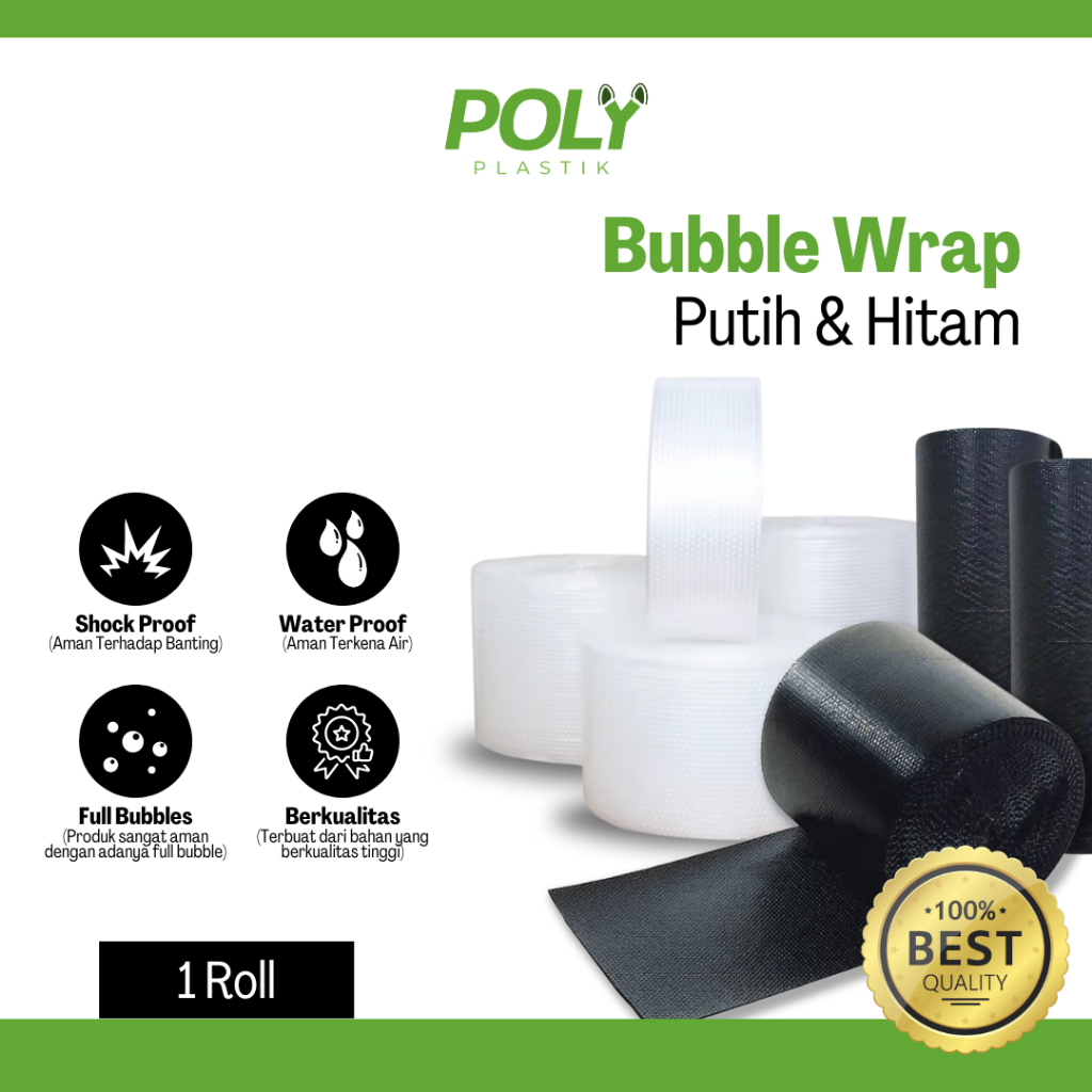 

SLM7 Bubble Wrap Hitam/Putih 25cm x 50 Meter MURAH KUALITAS TOP