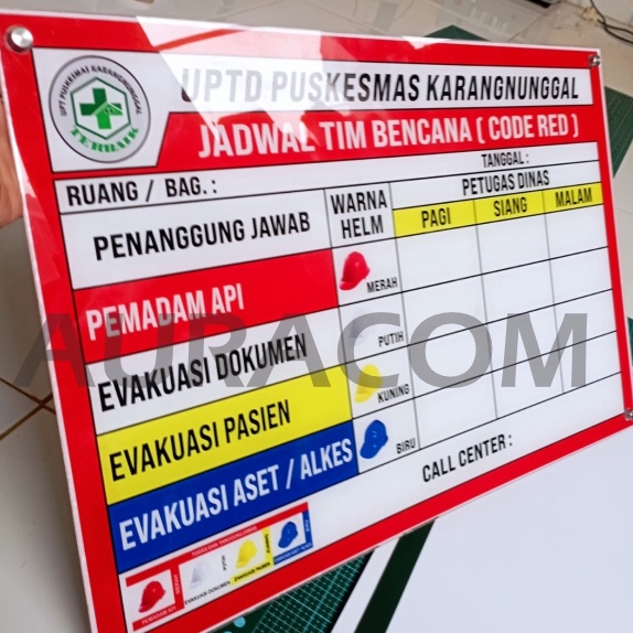

KODE I2T2 Papan Code Red Akrilik Siap Pakai