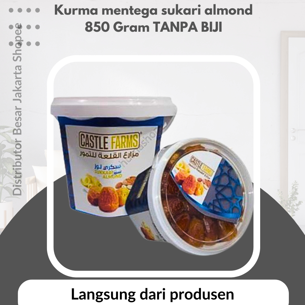 

Kurma Sukari Mentega Almond Castle Farm 850gr Kurma sukkari almond mix mentega korma sukari dates premium original almon