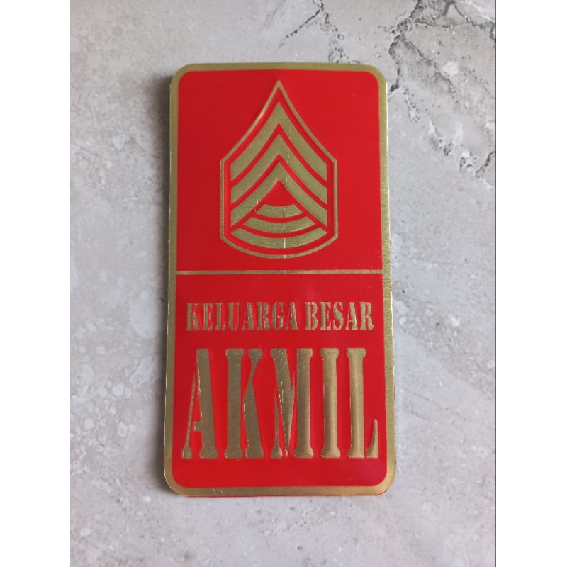 STICKER PLAT MOBIL AKPOL & AKMIL ALUMINIUM - STICKER AKPOL & AKMIL TIMBUL BERDIRI