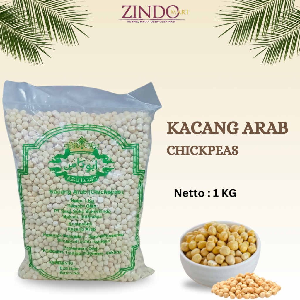 

KACANG ARAB ABUDASS 1KG DAN 200GR / CHICKPEAS OLEH-OLEH HAJI DAN UMROH