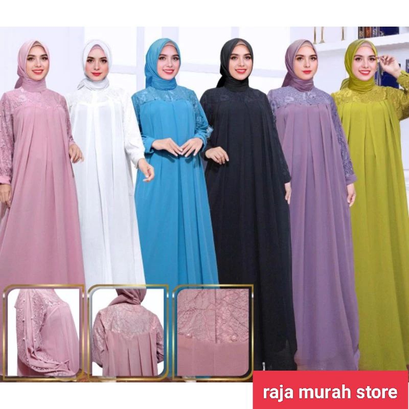 BAJU MUSLIM PREMIUM INARA SET KHIMAR/GAMIS IBU TERBARU/BAJU MUSLIM IBU UNTUK SERAGAM/SERAGAM PENGAJI