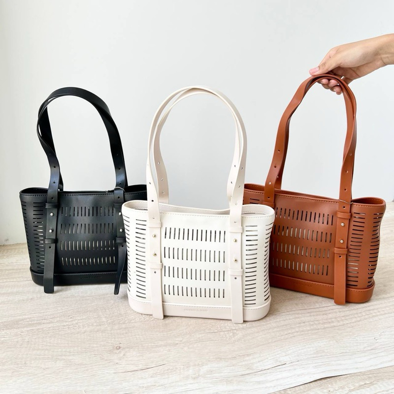 PROMO SALE Tas ck tote bag 2in1 serut hitam coklat putih