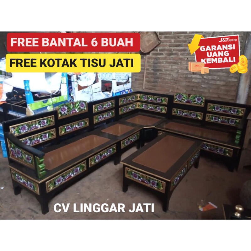 Kursi Tamu Sudut Minimalis Pojok L Kayu