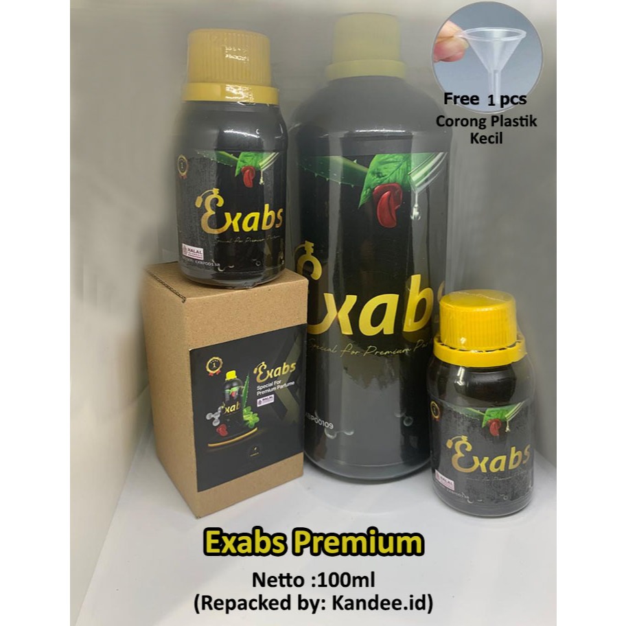 Exabs Premium -  Repack 100 ml  - ORIGINAL  murni tanpa campuran (pelarut/campuran parfum)
