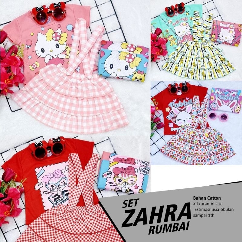 SET ROK // SET ZAHRA RUMBAI // SET ROK ANAK CEWE 0 - 1 TAHUN