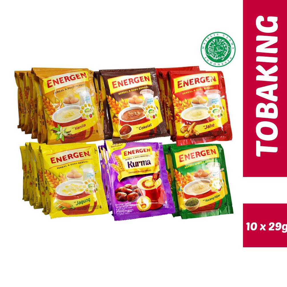 

Energen cokelat kacang hijau vanila jagung jahe kurma sereal renceng 1 Berkualitas