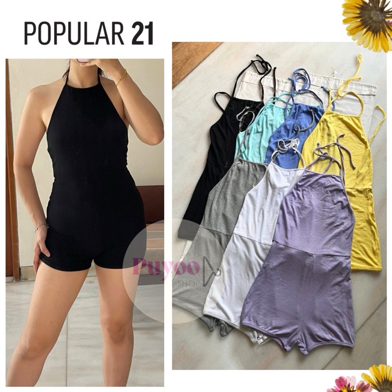 New Deal POPULAR 21 Romper Bahan Kaos Rib  Setelan Olahraga