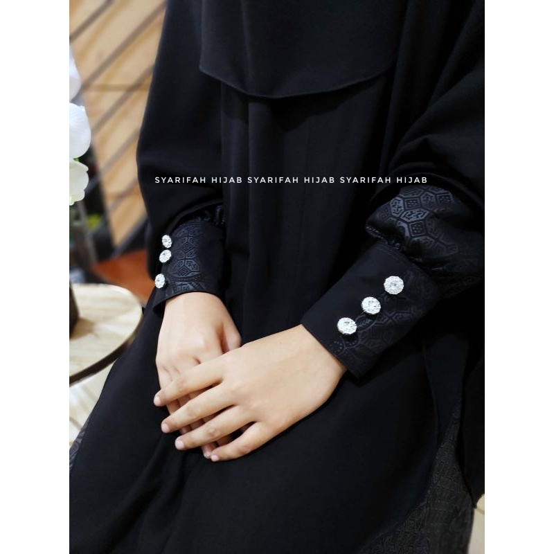 GAMIS JETBLACK EMBOS by SYARIFAH HIJAB