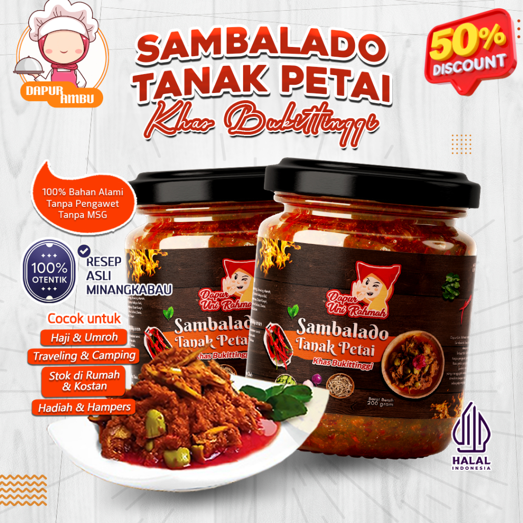 

[Dapur Ambu] Sambalado Tanak Petai Khas padang 200gr | Eatsambel - Paket Favorit Sambalado | Sambal Cumi Asin/Pete/Bajak Ebi/Teri Medan Sambel Tanak Petai | Sambal Bawang/Terasi/Jontor/Hijau/Rica Sambel Merah | [BOTOL] SAMBEL CUMI MANJA SAMBAL FRESH