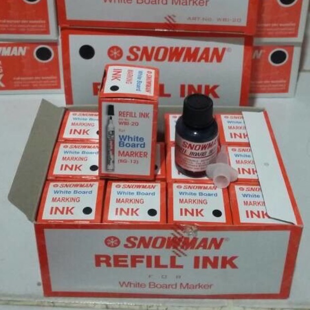 

REFILL TINTA ISI SPIDOL WHITE BOARD BG 12 SNOWMAN Nyaman