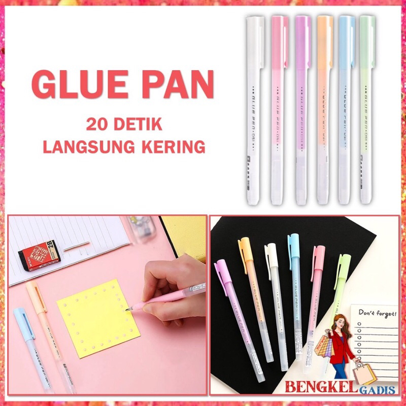 

Pulpen Lem Kertas Cepat Kering Lem Cair Anti Bocor Bentuk Pena Glue Pen Stiker Scrapbook Diy Untuk Anak-Anak