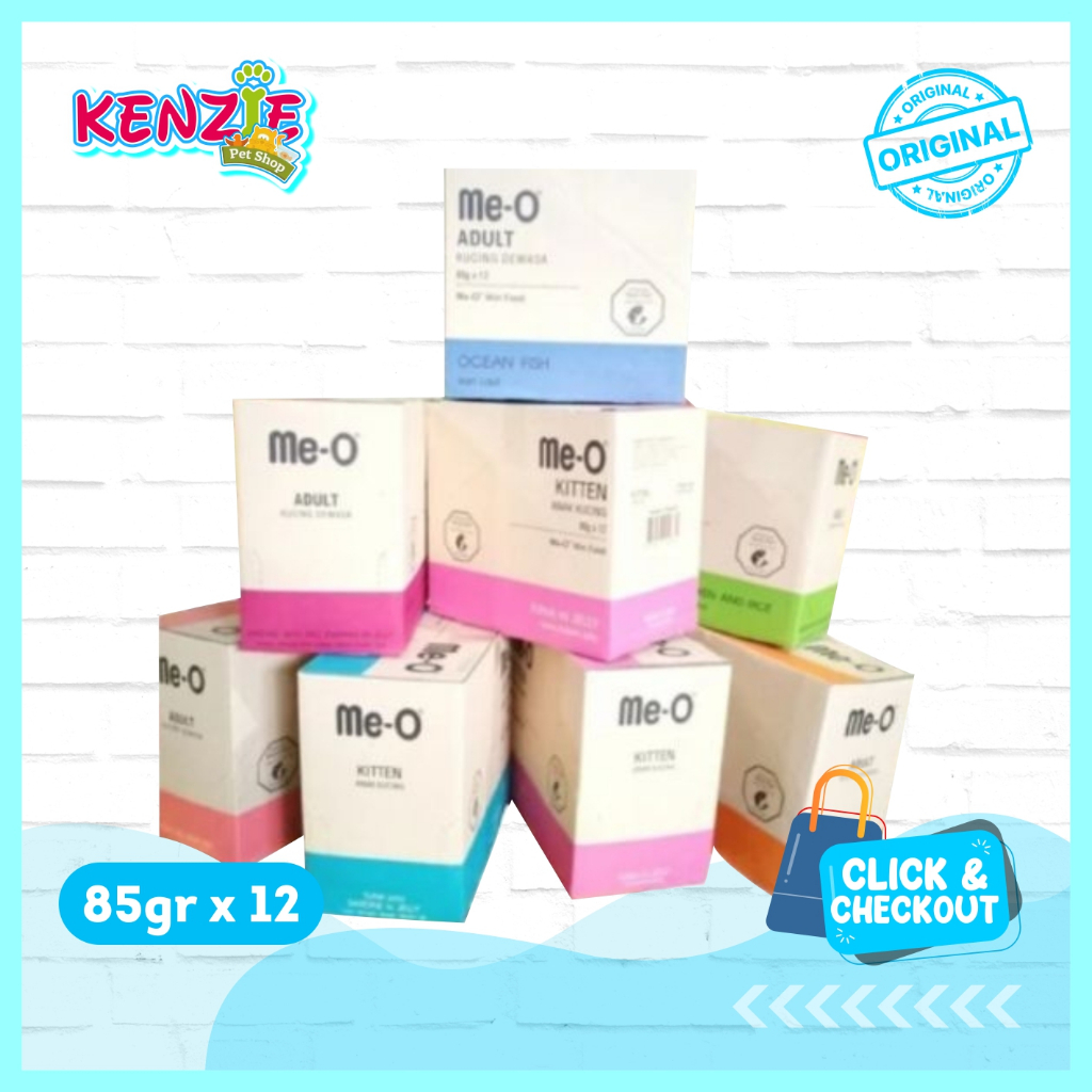 Meo Pouch 1 Dus Box isi 12 pcs all varian adult kitten