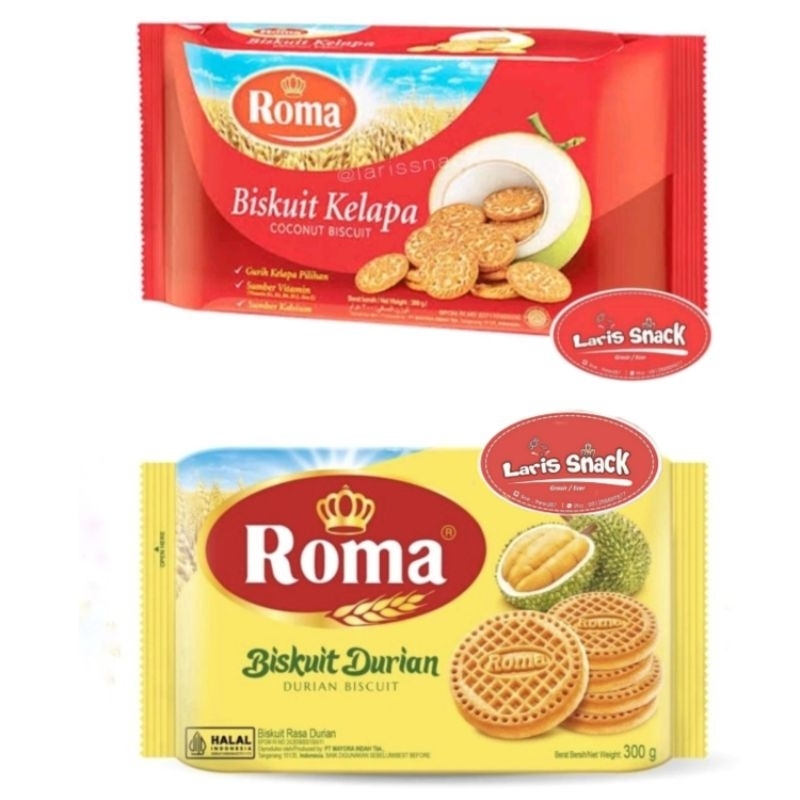 

Roma Biskuit Kelapa/Durian 300gr