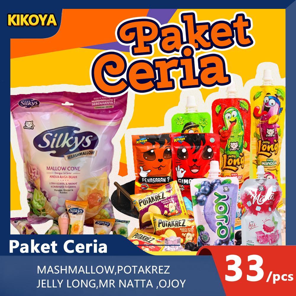 

PAKET CERIA TOTAL 33PCS EXSTRA MURAH CEMILAN POTATO CHIPS KERIPIK KENTANG SNACK MURAH ANEKA RASA Food Snacks Crispy Pedas Sapi Pisang Kripik Organik Bebas gula Makanan