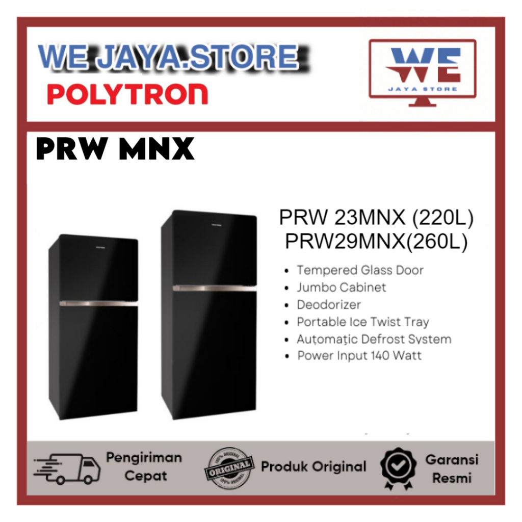 KULKAS POLYTRON 2 PINTU PRW-23MNX| PRW-29MNX|