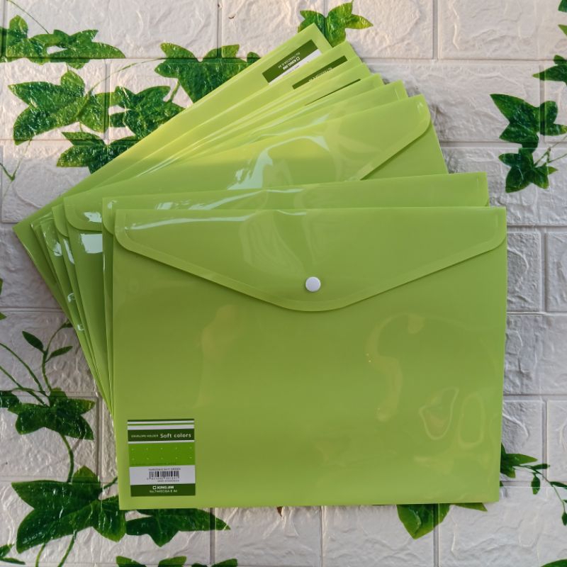 

KING JIM 744SCGA Envelope Holder A4 Amplop isi 10pcs Warna Pea Green