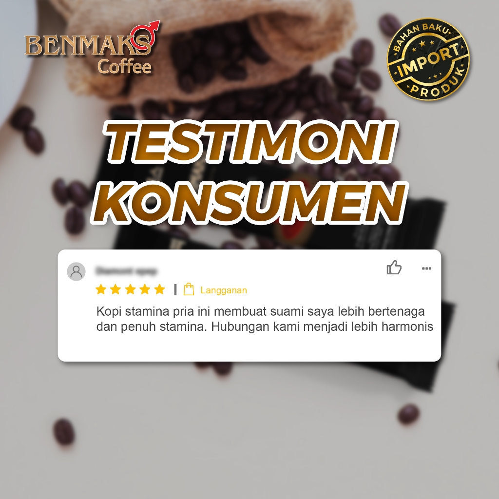 

KOPI STAMINA PRIA, KHUSUS PRIA DEWASA, KOPI BENMAKS, KOPI GINGSENG, KOPI KESEHATAN, KOPI LANANG BPOM 1 BOX ISI 5 SACHET