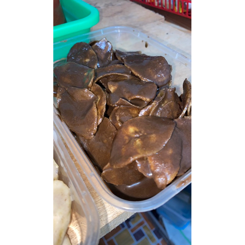 

Kripik pisang coklat lumer berat 150 gram kemasan thinwall 500 ml