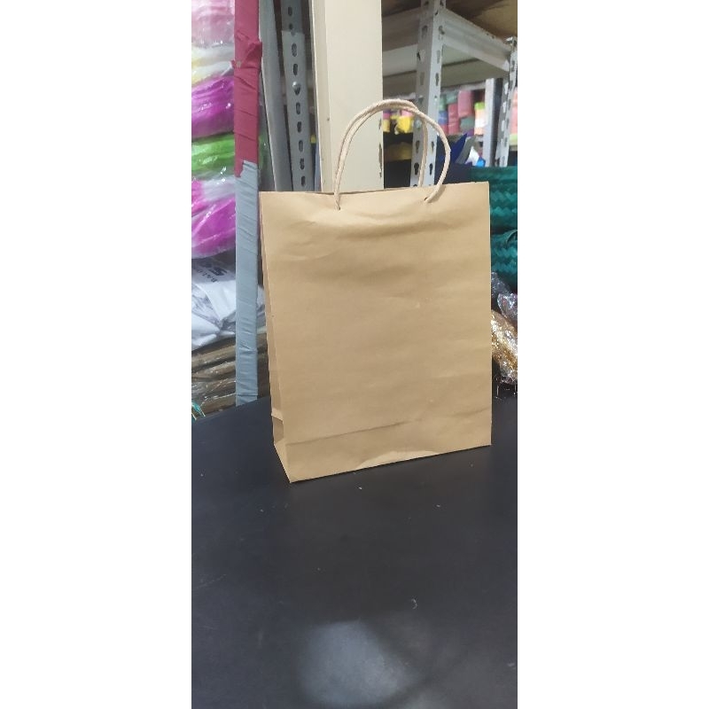 

paper bag buku polos tali kertas besar isi 12 pcs new