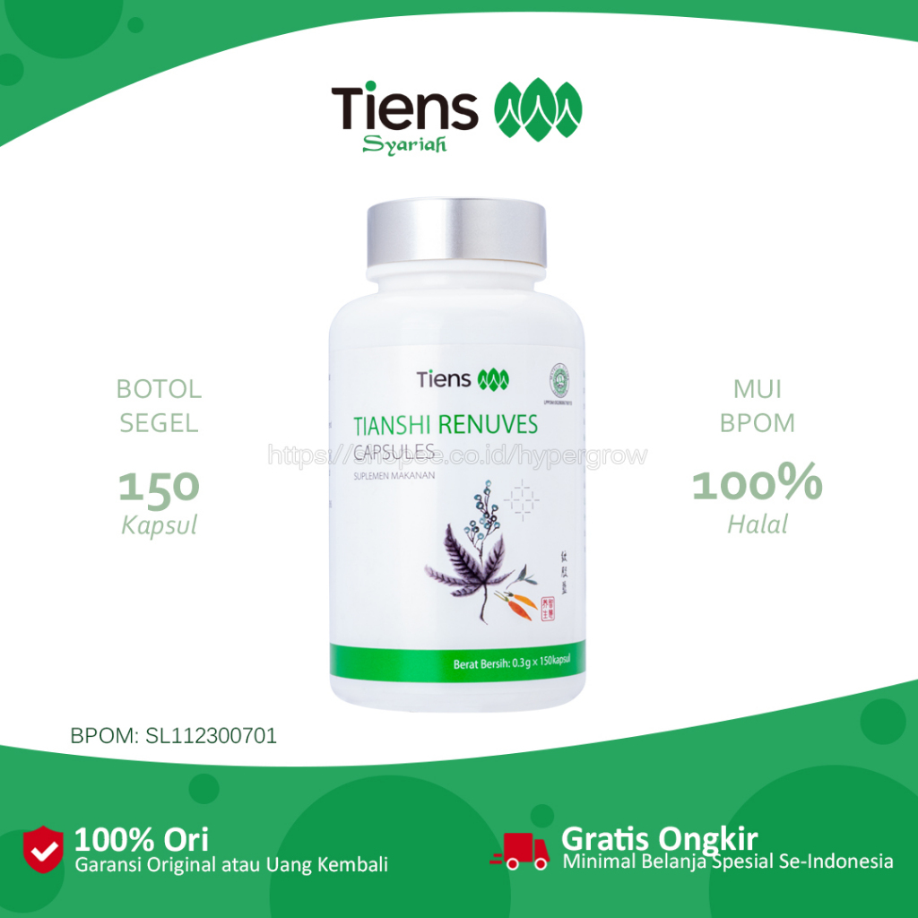 TIANSHI RENUVES CAPSULES HERBAL TIENS