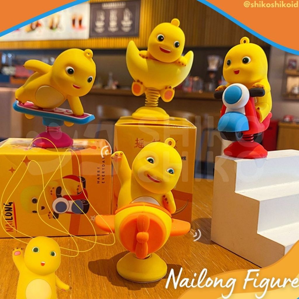 FDMnlg Figure Nailong Naloong Dino Kuning Naga Imut Pajangan Dashboard Dekorasi Mobil Naik Airplane 