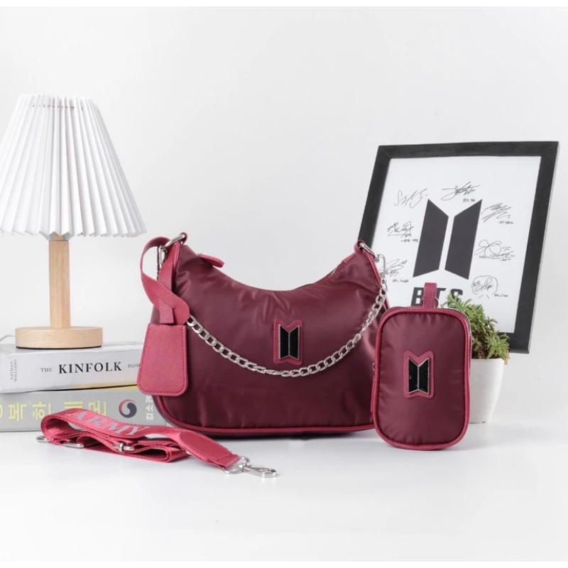 Tas Army Slempang Wanita Tas Bahu Wanita Bts Tas Slempang Korea Logo