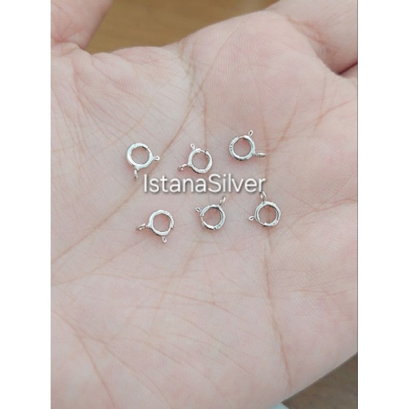 Pengait Perak S925 Kaitan Kalung Kaitan Gelang Silver Model Bulat Model Udang Lonjong Tebal Tambahan