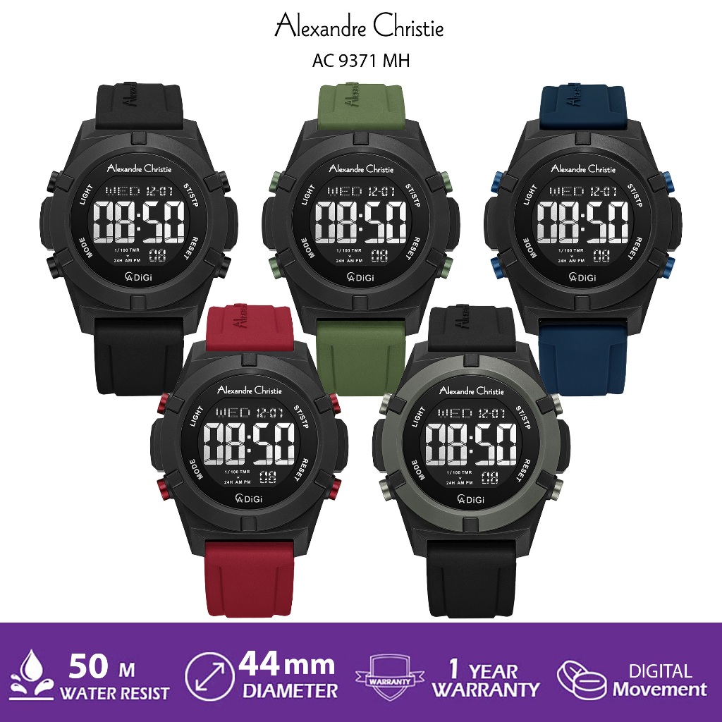 JAM TANGAN DIGITAL PRIA ALEXANDRE CHRISTIE AC 9371 ORIGINAL