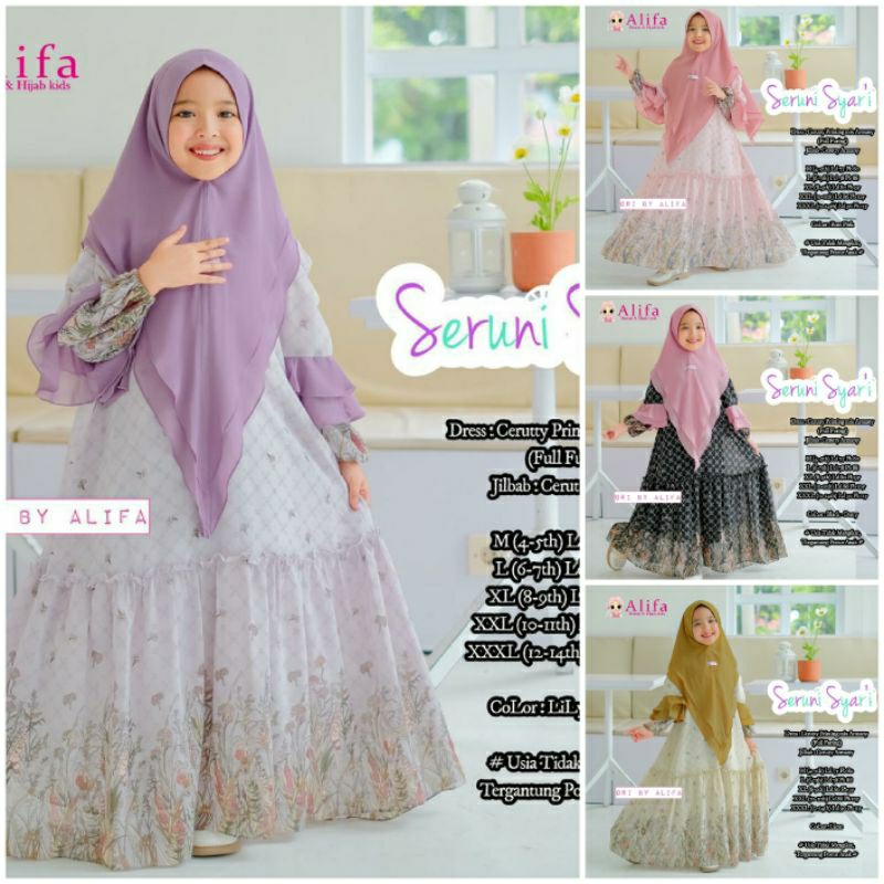 humaira syari kids dan canda kids || GAMIS ANAK PEREMPUAN seruni kids by alifa
