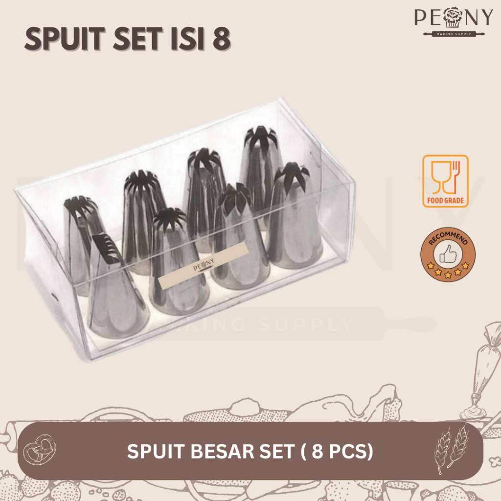 SPUIT BESAR SET ISI 8 PCS / SPUIT STAINLESS STEEL