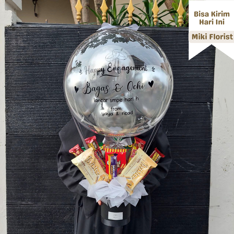 Snack Balon bucket balon buket balon snack (Kode 003) - miki florist