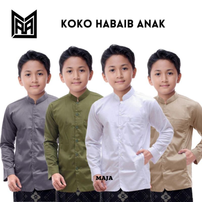 baju koko ammu anak laki laki koko haibah anak laki laki lengan panjang