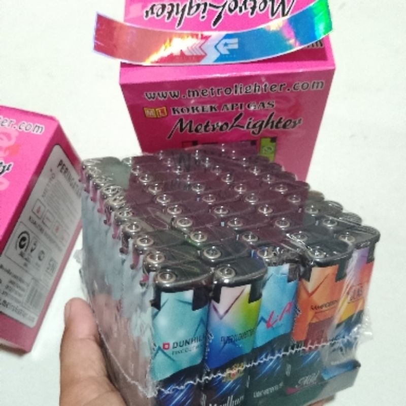 Mancis Korek Api Gas Bara Windproof Metro Lighter SNI GM-110B