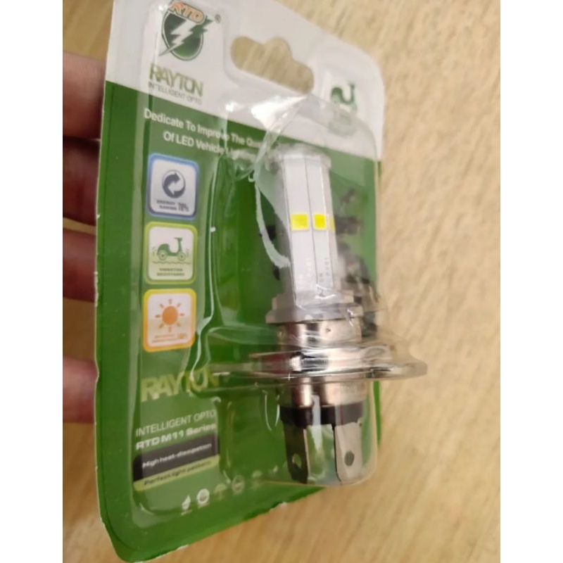 ORIGINAL RAYTON RTD LAMPU H4 LED 6 SISI 30 WATT M11P LAMPU MOTOR VIXION MX KING SCOOPY | LAMPU DEPAN