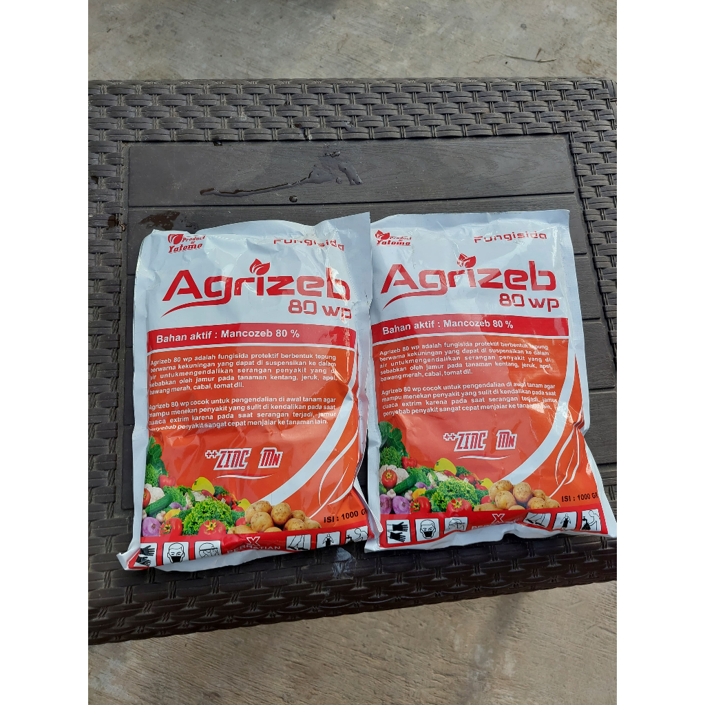 Fungisida Sistemik AGRIZEB 80wp - Mancozeb Kuning 80% + Zn dan Mn