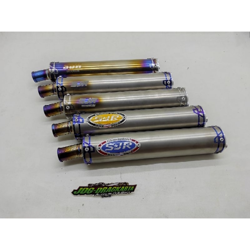 SLINCER SILINCER KNALPOT SJR TITANIUM ORIGINAL SJR MADE IN THAILAND UNIVERSALL MOTOR 2TAK