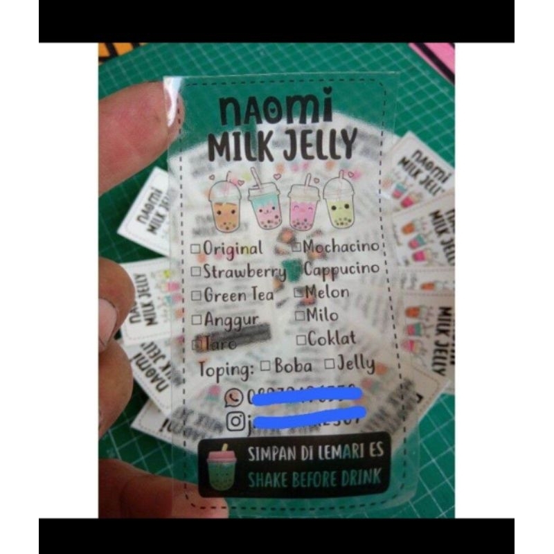 

Stiker Transparan label Makanan/Minuman/Kosmetik dll/perlembar ukuran A4 minimal order 5lembar