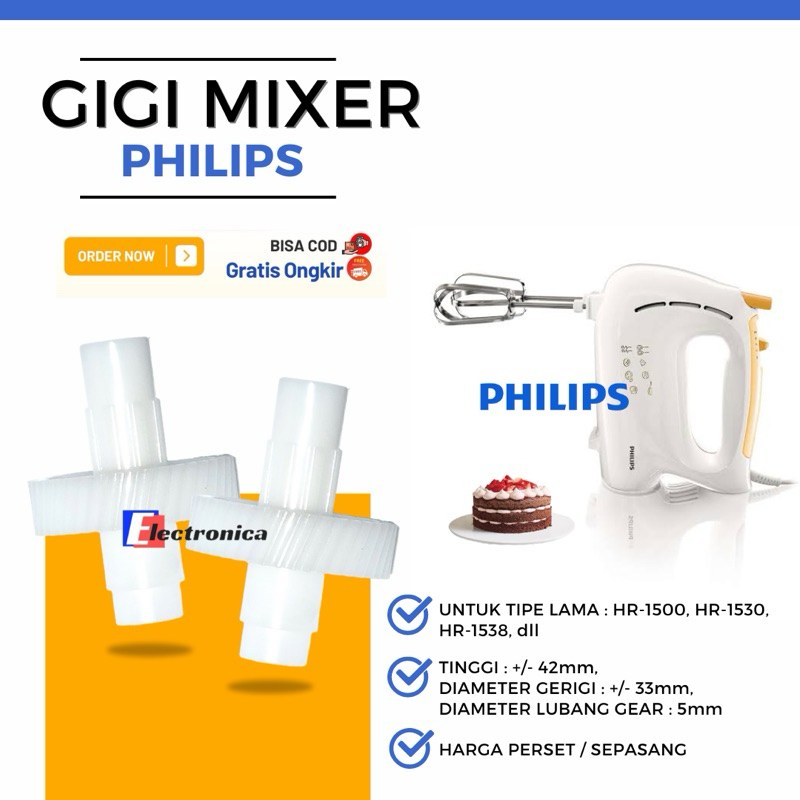 SET GIGI MIXER PHILIPS LAMA / GEAR PLASTIK MIXER PHILIPS LAMA