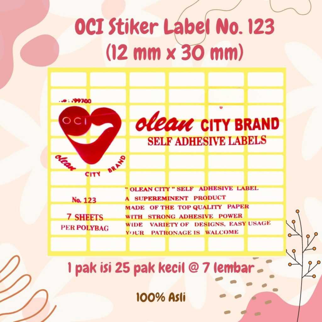 

❤️Sarjana❤️ OCI STIKER LABEL PUTIH POLOS NO. 123