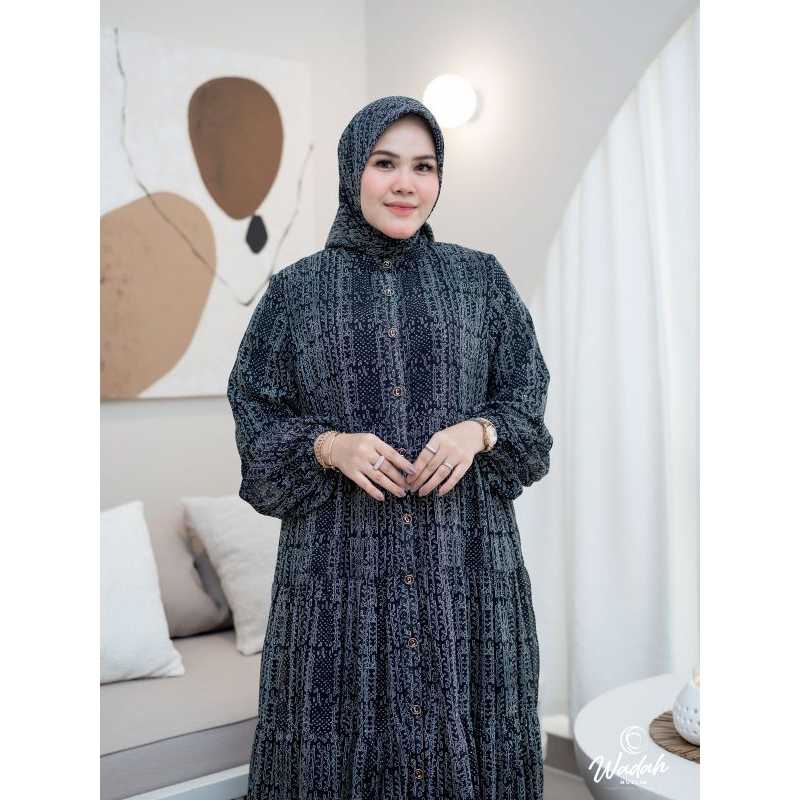 WADAH MUSLIM SET HIJAB SEGI 4 GAMIS BUSUI GAMIS PRINTING