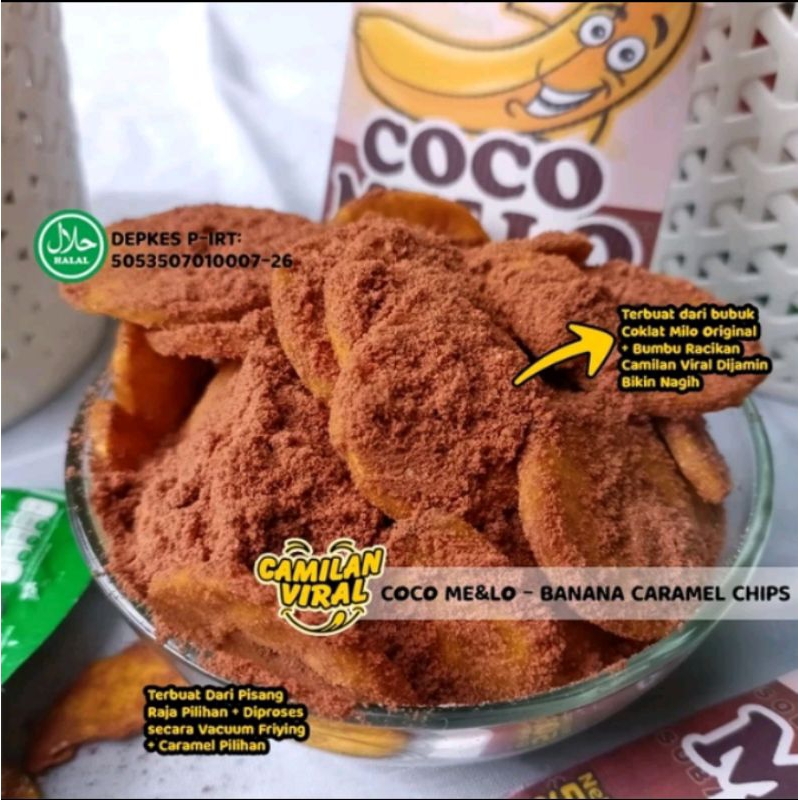 

HALAL & P-IRT-BANANA CARAMEL CHIPI-KERIPIK PISANG KARAMEL RASA COKLAT,SUSU, COOKIES MATCHA