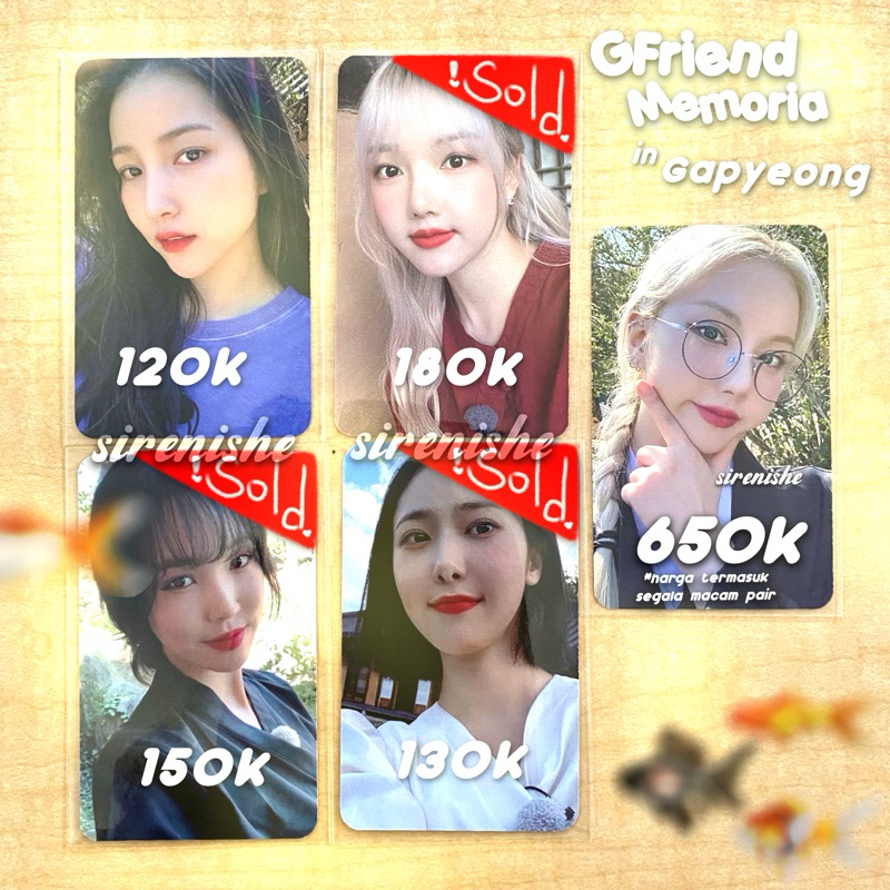 ㅤ ೀ Official Photocard  ͏.ᐟ  GFriend Memoria in Gapyeong ˳♡