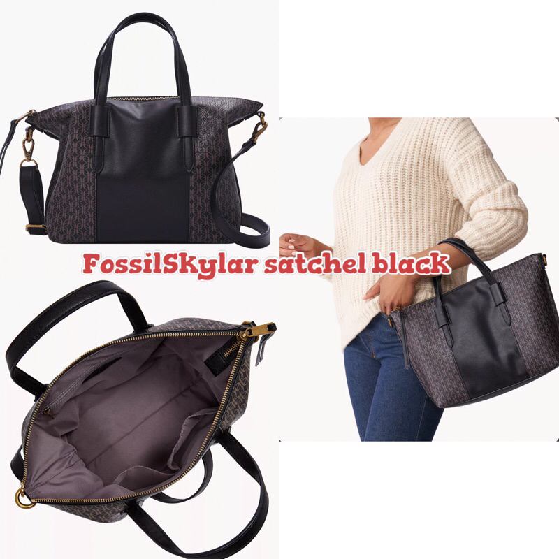 Skylar Satchel black originalFOSSIL From USA