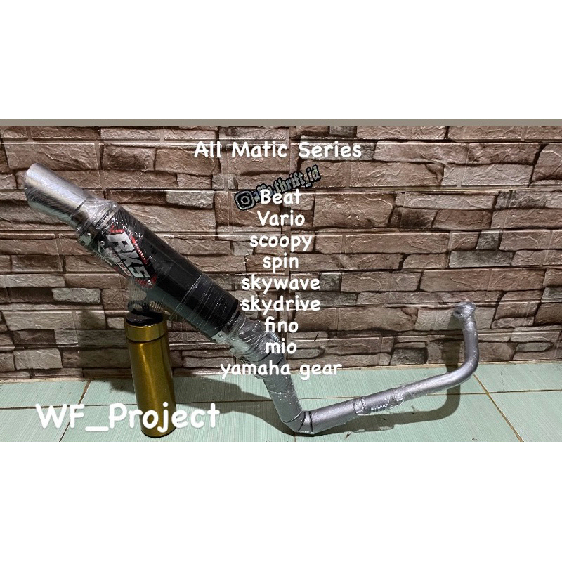 Knalpot Racing Samlong sarteng RKS Leher Mancung All Matic Beat,Vario,Scoopy,mio